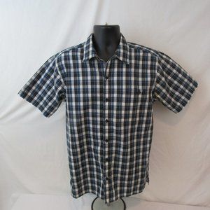 Patagonia Blue Plaid Short Sleeve Shirt / Mens Medium